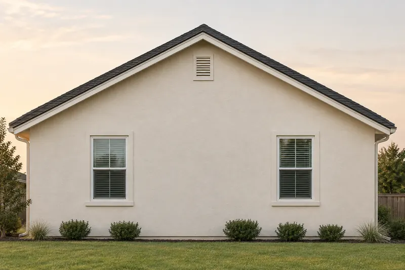 Side view of a house with a standard slope
